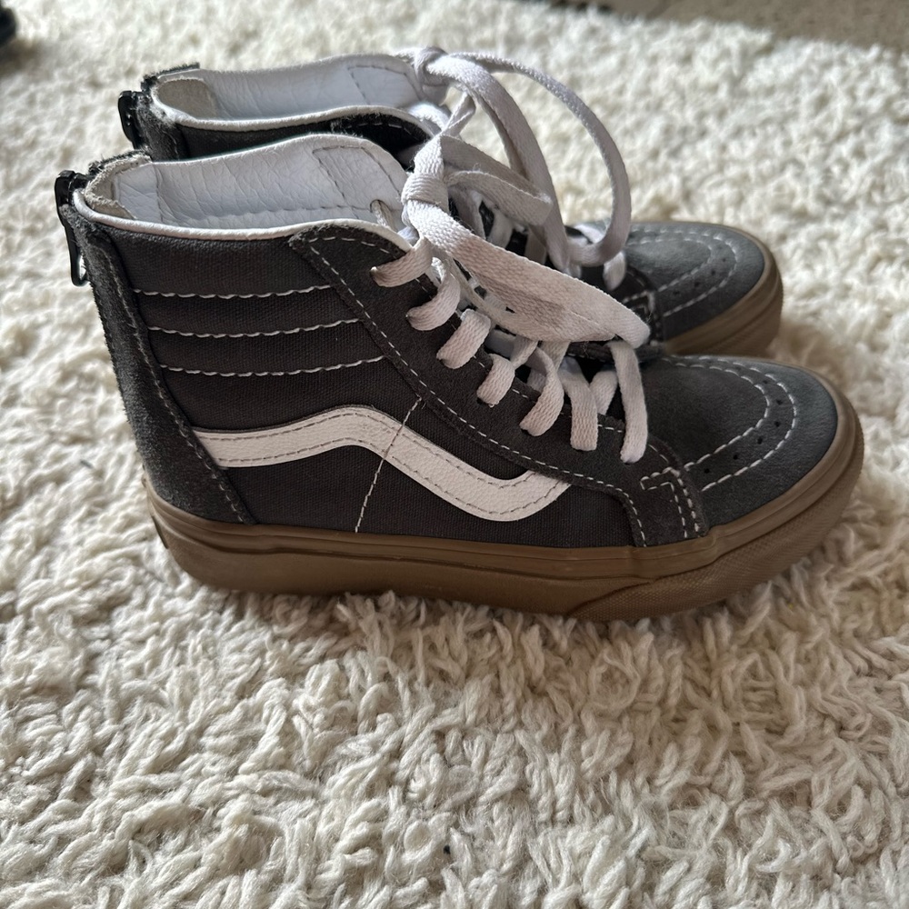 Vans Black and White High-Top Sneakers